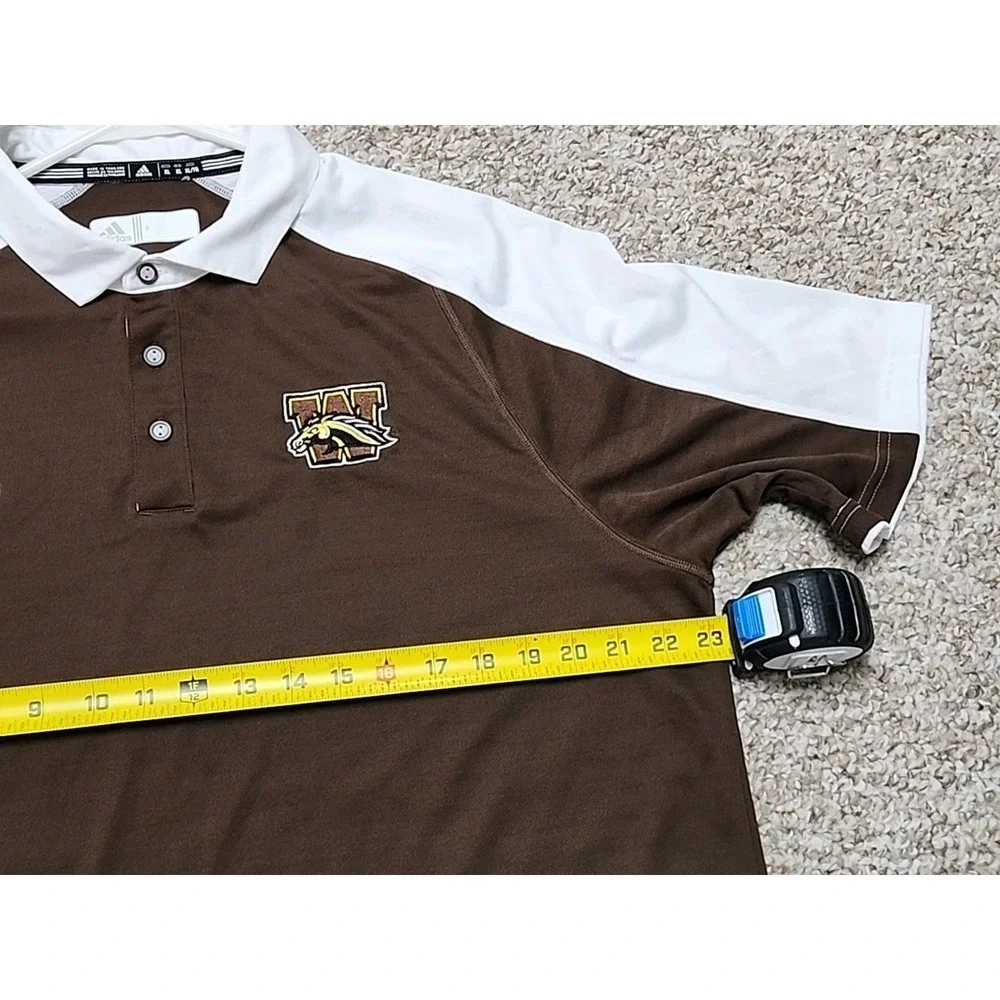 Adidas Western Michigan Brown Climalite XL Coaches Short‎ Sleeve Polo